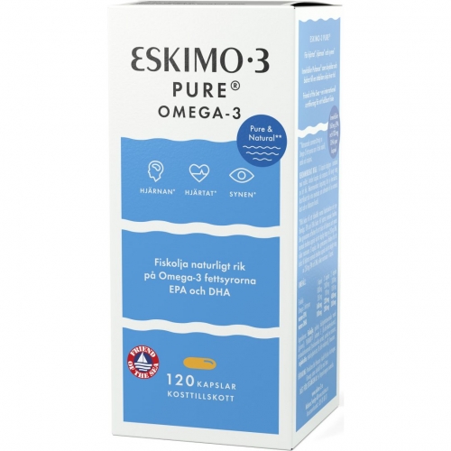 CC直邮1 瑞典爱斯基摩Eskio Pure成人胶囊鱼油