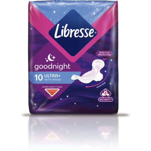 CC直邮1 Libresse超薄卫生巾适中型10片装夜用#