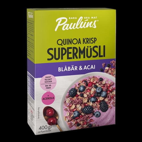 CC直邮1 PAULUNS Blabar Acai MUSLI蓝莓麦片#