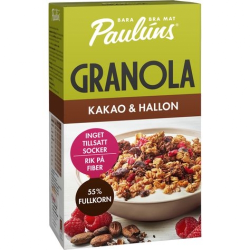 CC直邮1 PAULUNS Granola Kakao & Hallon可可浆果麦片#