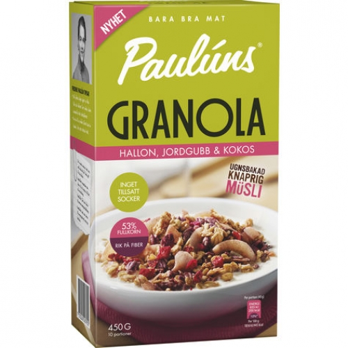 CC直邮1 PAULUNS Granola  Hallon Jordgubb浆果草莓麦片#