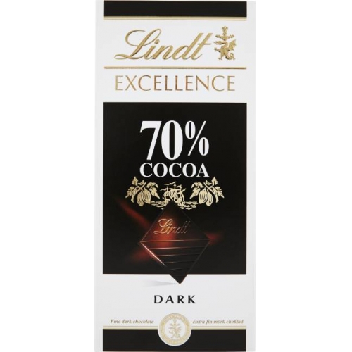 CC直邮1 Lindt Excellence 70%黑巧克力100克#