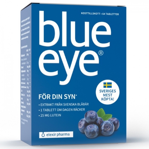 CC直邮1 瑞典Elexir Blueeye蓝莓片64粒 新版