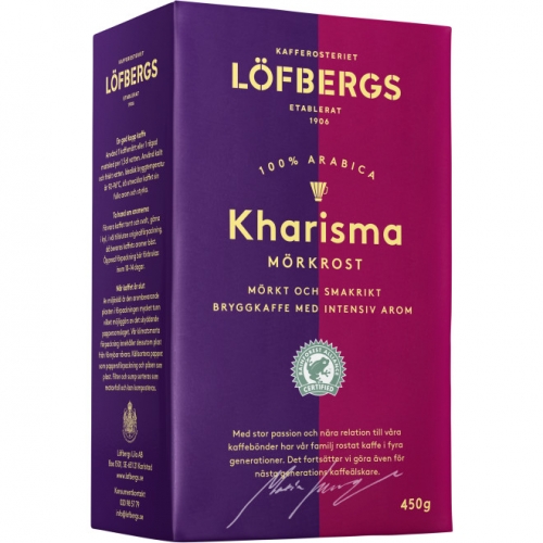 CC直邮1 Lofbergs Bryggkaffe Mörkrost Kharisma 咖啡深度烘培（过滤式)450克#