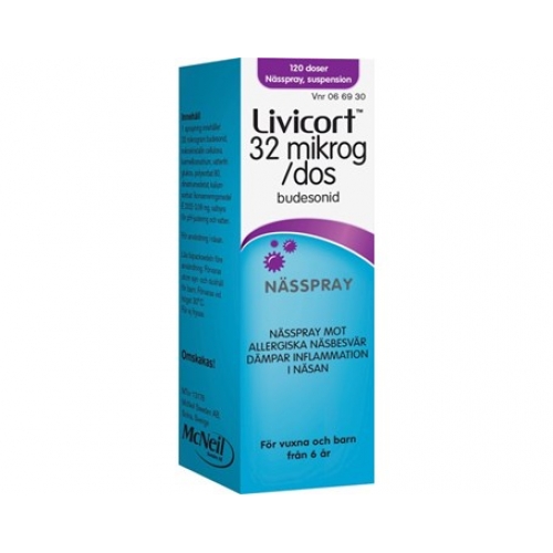 CC直邮1 瑞典Livicort洗鼻喷雾6岁以上32微克