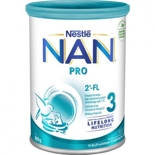 CC直邮1 雀巢Nestle NAN 3段配方罐装800克 （4罐免税）