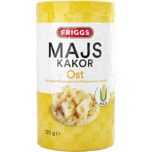 CC直邮1 Friggs Majskakor Ost 玉米饼奶酪味125克#