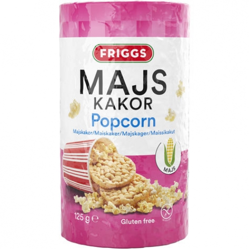CC直邮1 Friggs Majskakor Popcorn 玉米饼爆米花味125克#