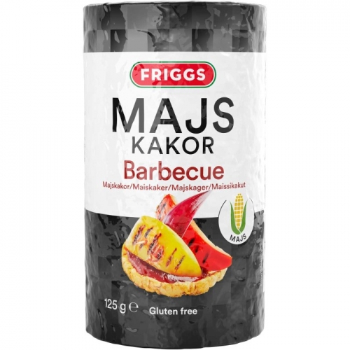 CC直邮1 Friggs Majskakor Barbeque玉米饼烧烤味125克#