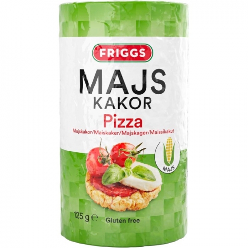 CC直邮1 Friggs Majskakor Pizza玉米饼比萨味125克#