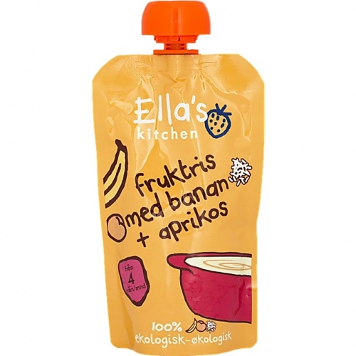 CC直邮1 Ella's Kitchen Banan & Aprikos香蕉杏子果泥6袋*120装4个月#