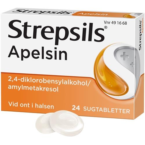 CC直邮1  Strepsils润喉糖  Apelsin橙子味 24粒