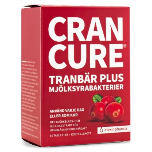 CC直邮1 瑞典Elexir 蔓越莓片含乳酸菌60片
