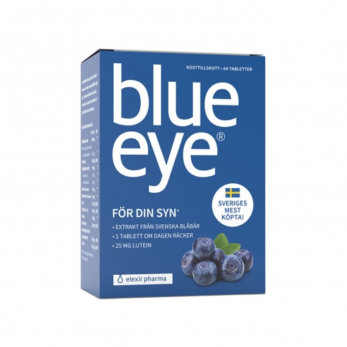 香港仓 瑞典Elexir Blueeye蓝莓片64粒 