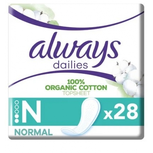 CC直邮1 Always Organic  Normal 有机棉护垫28片#