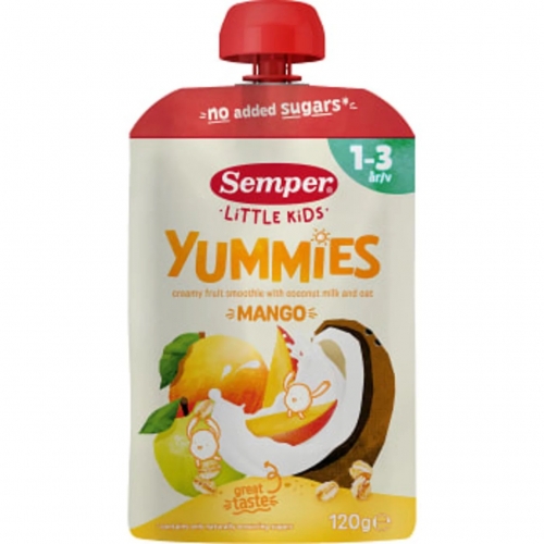 CC直邮1 芒果果泥（1-3岁) Semper Yummies Mango6袋*120克#