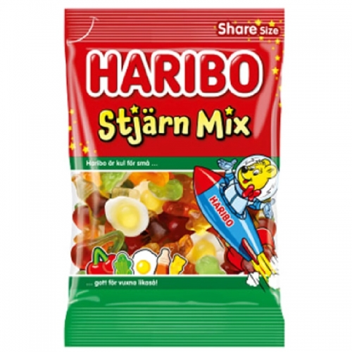 CC直邮1 Haribo StjärnMix  哈瑞波明星混合软糖375克#