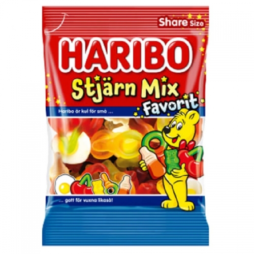 CC直邮1 Haribo StjärnMix  哈瑞波明星混合软糖170克#