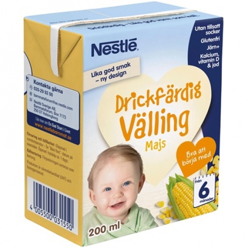 CC直邮1 雀巢6个月谷物液体奶200毫升*6盒#