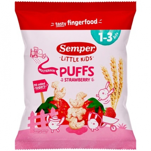 CC直邮1 森宝Puffs Strawberry 婴儿泡芙9个月草莓18克#