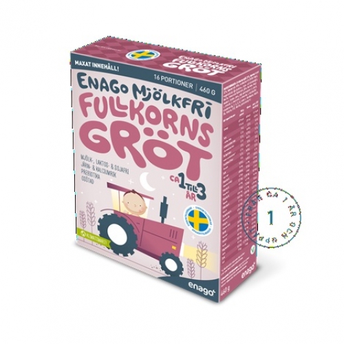 CC直邮1 Enago Mjolkfri Grot 1-3岁抗牛奶过敏麦粥460克#